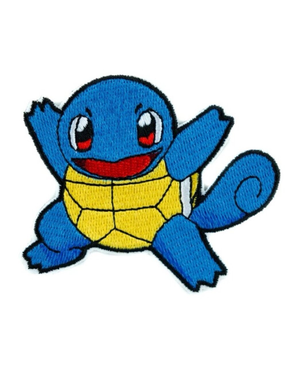 Pokemon Squirtle Patch Embroidery Iron on Applique Anime Cartoons Blue & Yellow